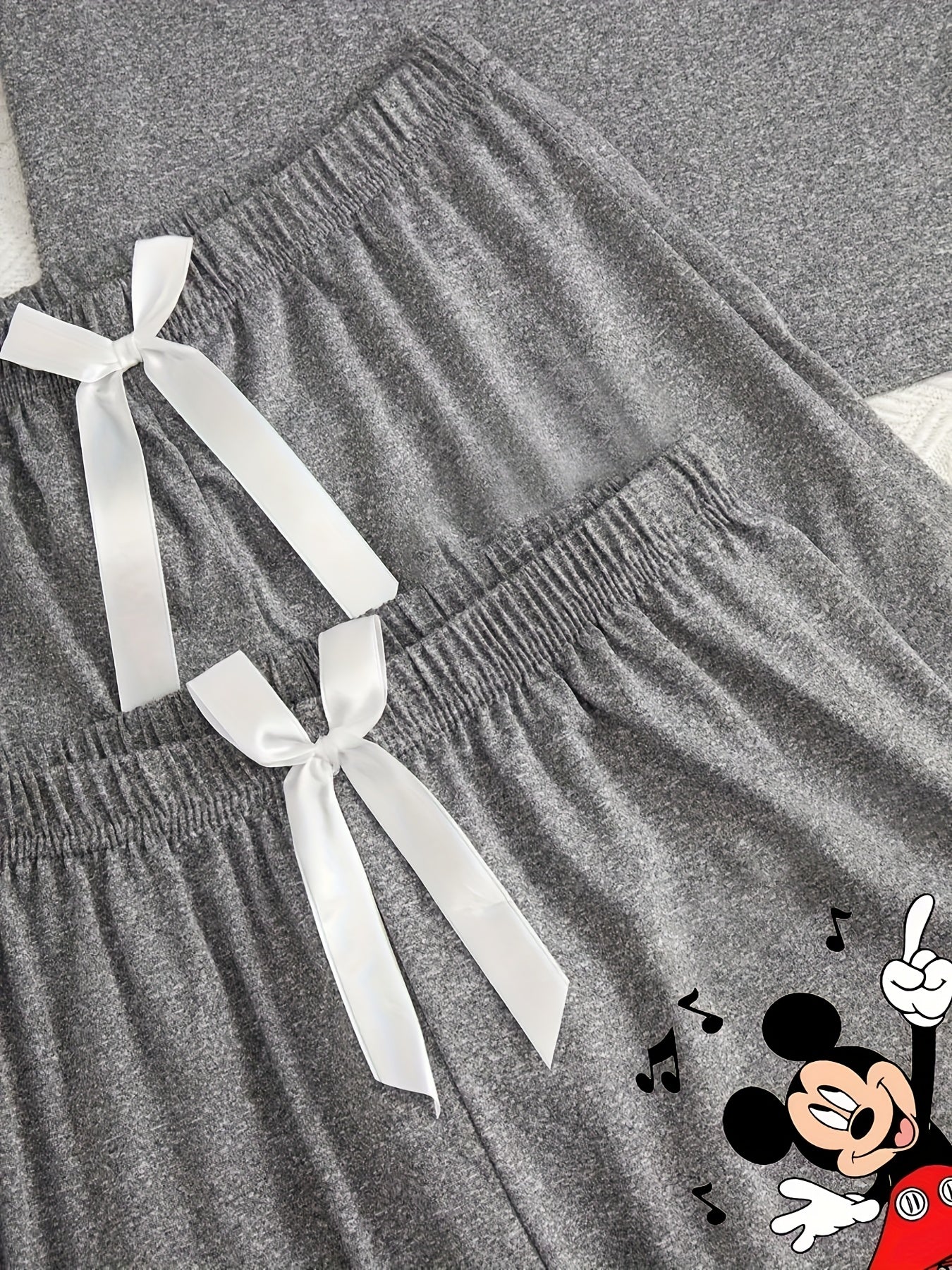 [Mickey Mouse Pajama Set] Disney Mickey Mouse Print Pajama Set - Three-Piece Cute Design